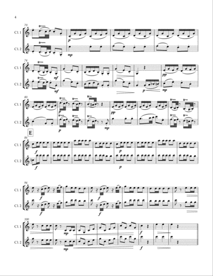 Nine Arias From The Marriage of Figaro For Bb Clarinet Duet Clarinet Duet scores gallery preview page 5