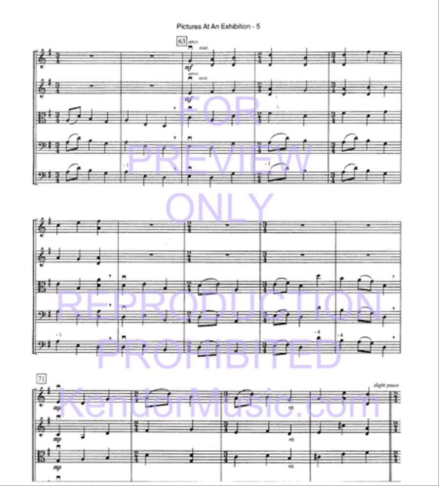 Pictures At An Exhibition String Orchestra scores gallery preview page 8