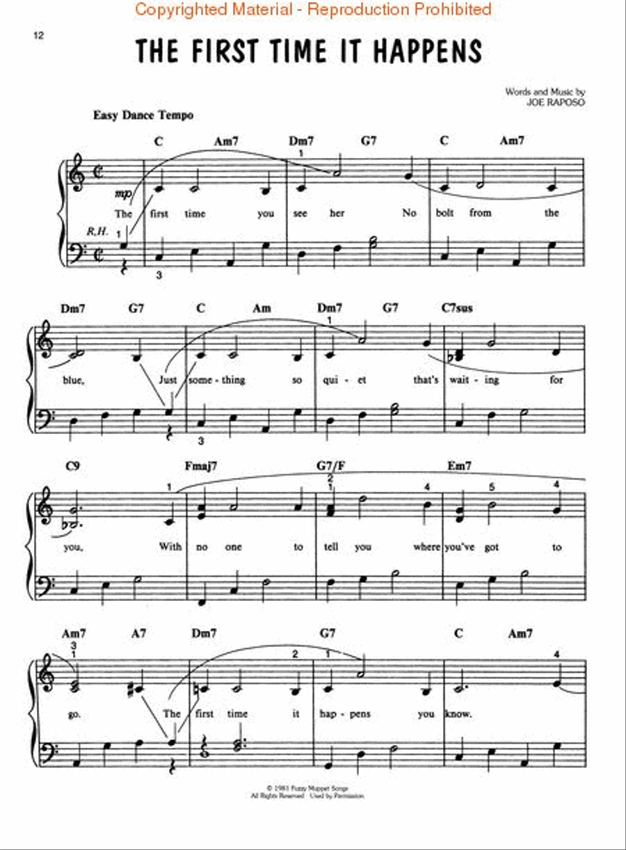 Favorite Songs From Jim Henson's Muppets Easy Piano scores gallery preview page 4