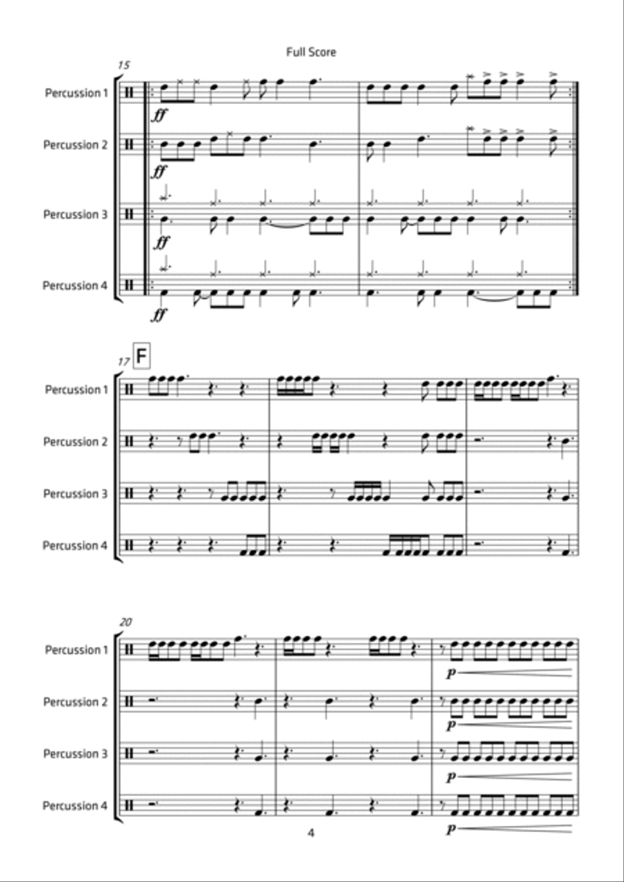 Junglemania Percussion Ensemble scores gallery preview page 5