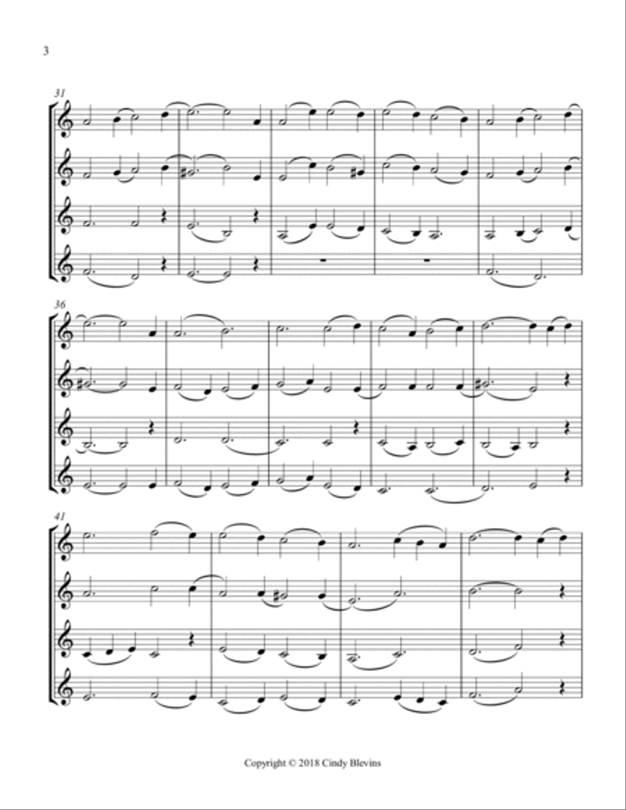God Rest Ye Merry, Gentlemen, for Violin Quartet String Quartet scores gallery preview page 4