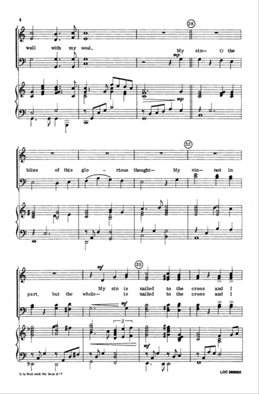 It Is Well with My Soul 4-Part scores gallery preview page 4
