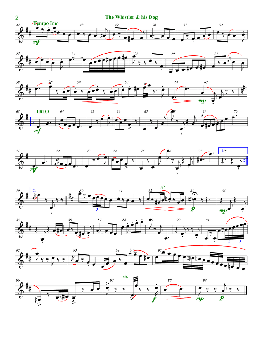 A Whistler and his Dog Woodwind Quintet scores gallery preview page 6