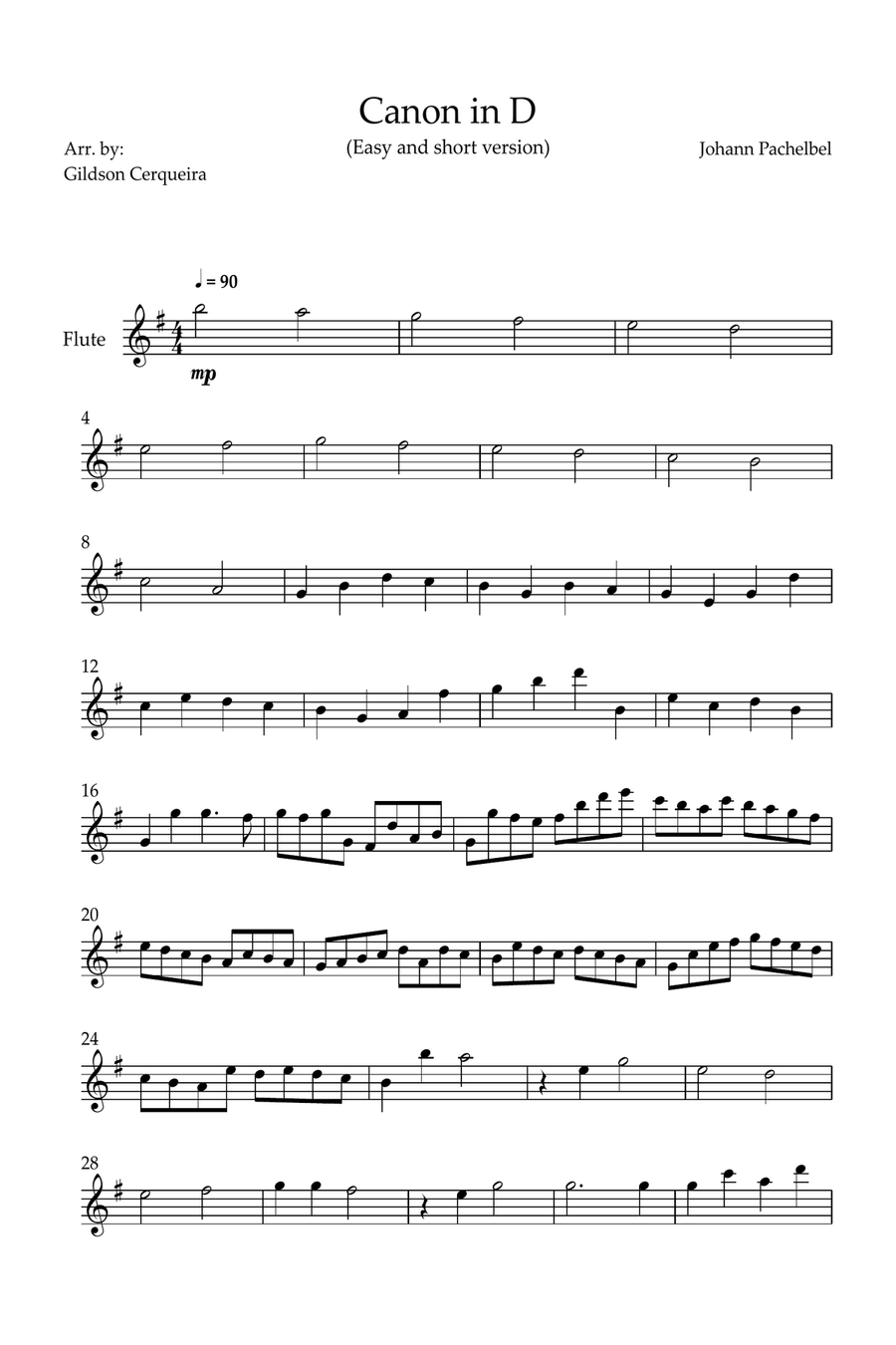 Canon in D Chamber Music scores gallery preview page 1