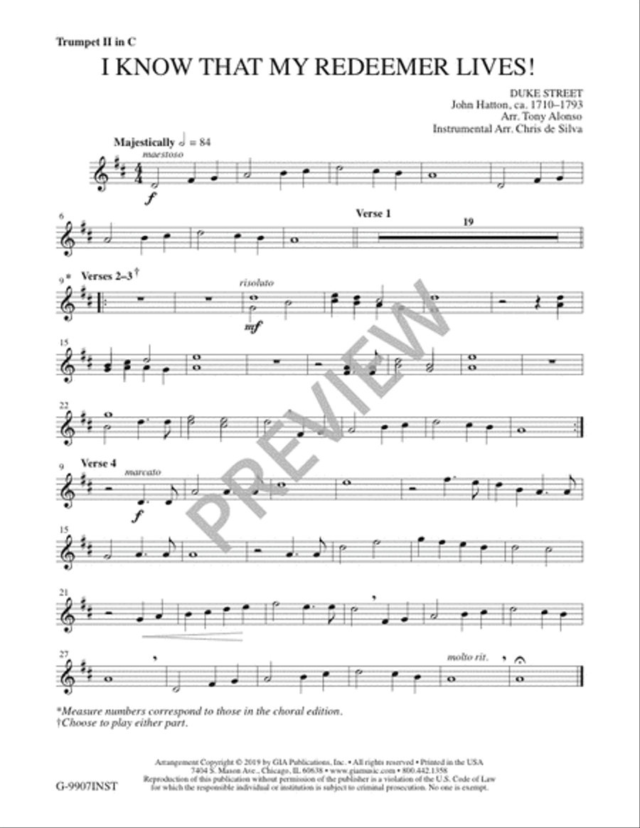I Know That My Redeemer Lives! - Instrument edition Trumpet scores gallery preview page 8