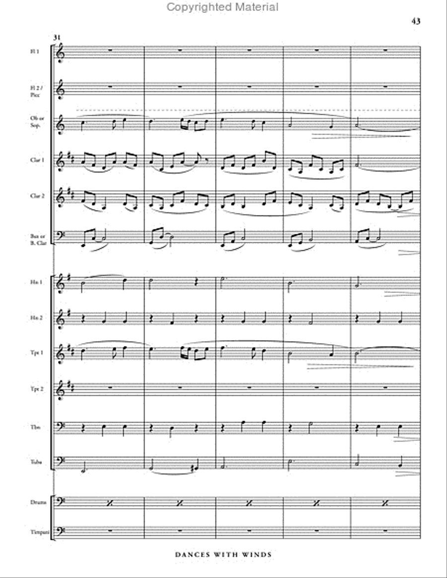 Dances with Winds Dances with Winds Concert Band scores gallery preview page 49