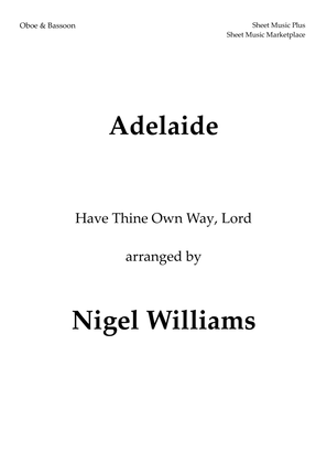 Book cover for Adelaide, for Oboe and Bassoon Duet