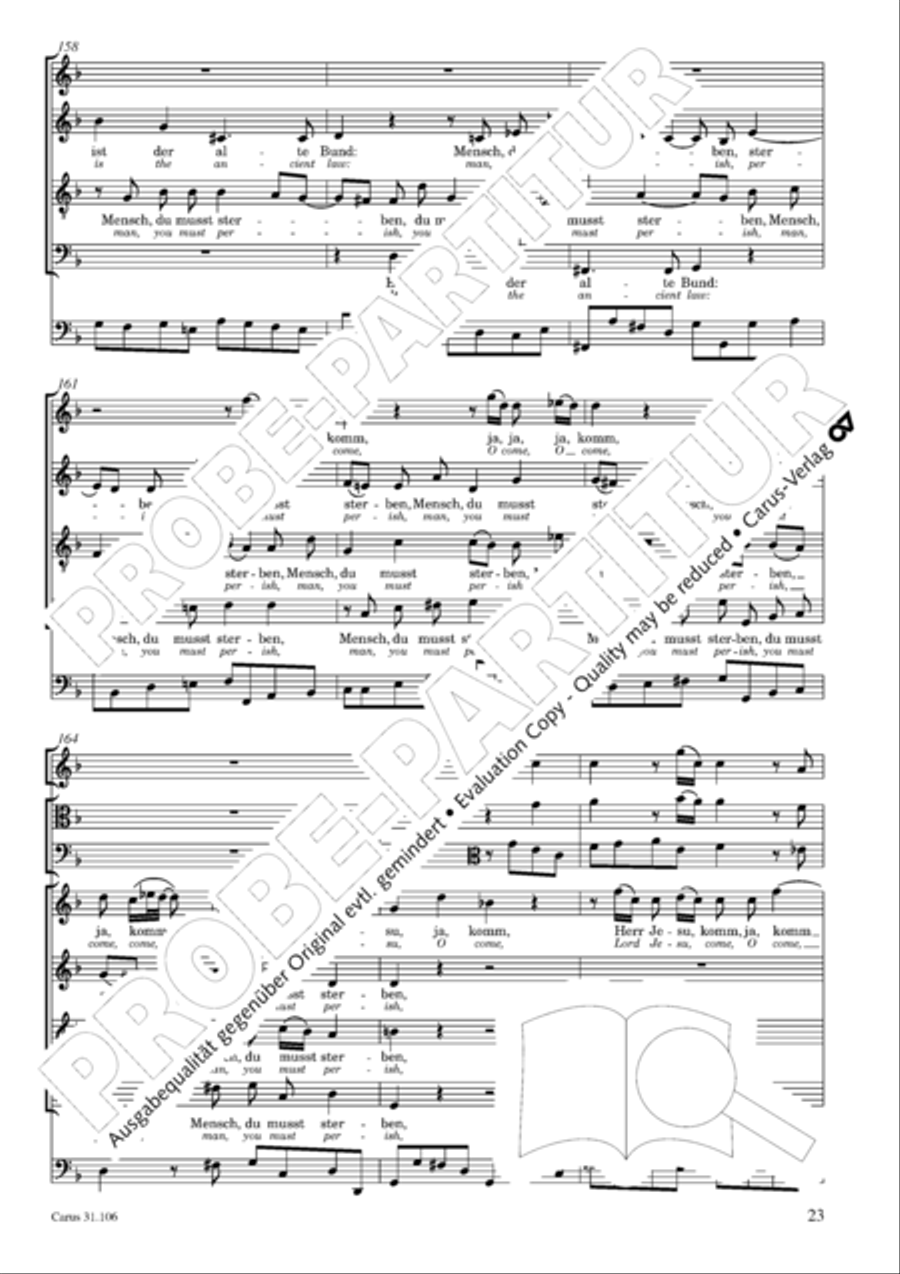 God's own time is the time appointed (Gottes Zeit ist die allerbeste Zeit) 4-Part scores gallery preview page 24