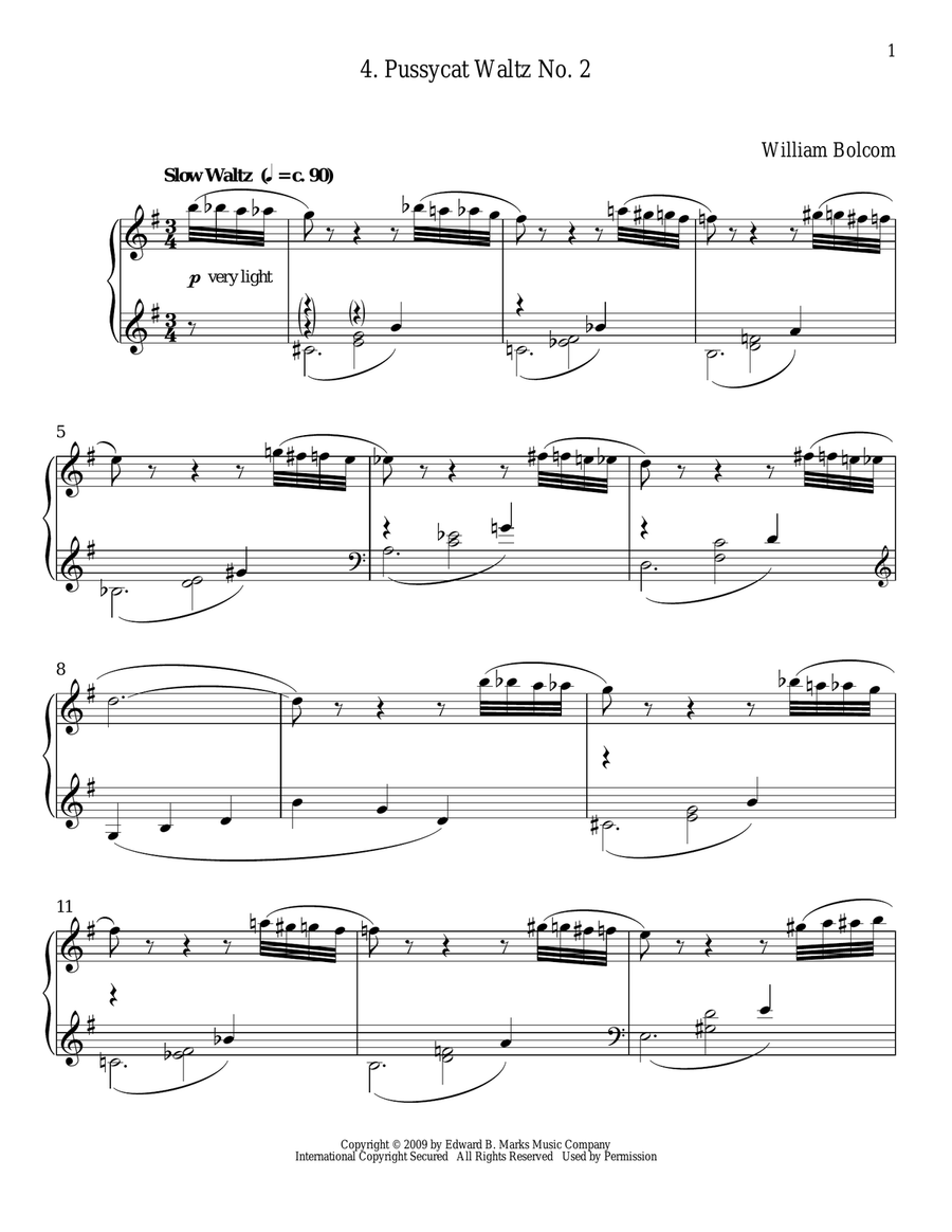 Pussycat Waltz No. 2 Piano Solo scores gallery preview page 1