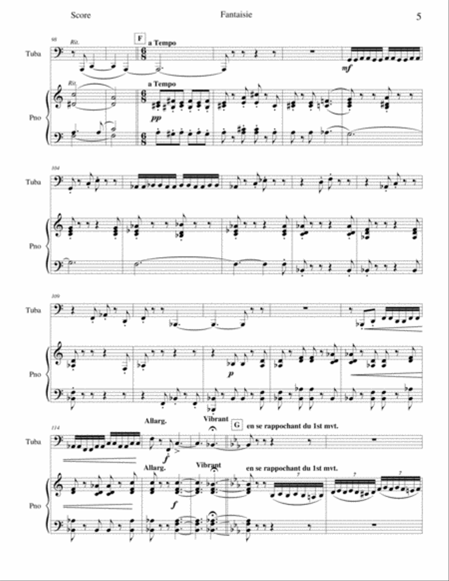 Fantaisie for Trumpet Trumpet scores gallery preview page 5