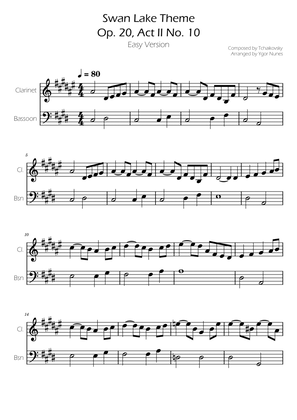Swan Lake (theme) - Tchaikovsky - Bassoon and Clarinet Duet