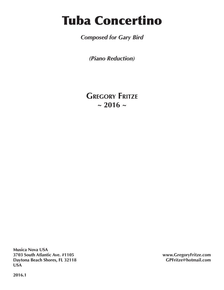 Concertino for Tuba (piano reduction) Tuba scores gallery preview page 3