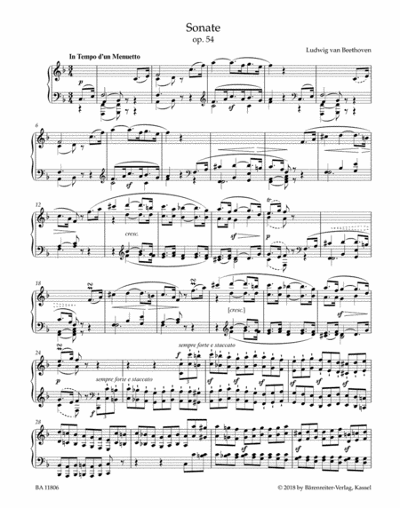 Sonata for Pianoforte in F major, op. 54