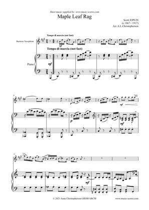 Maple Leaf Rag - Baritone Saxophone and Piano