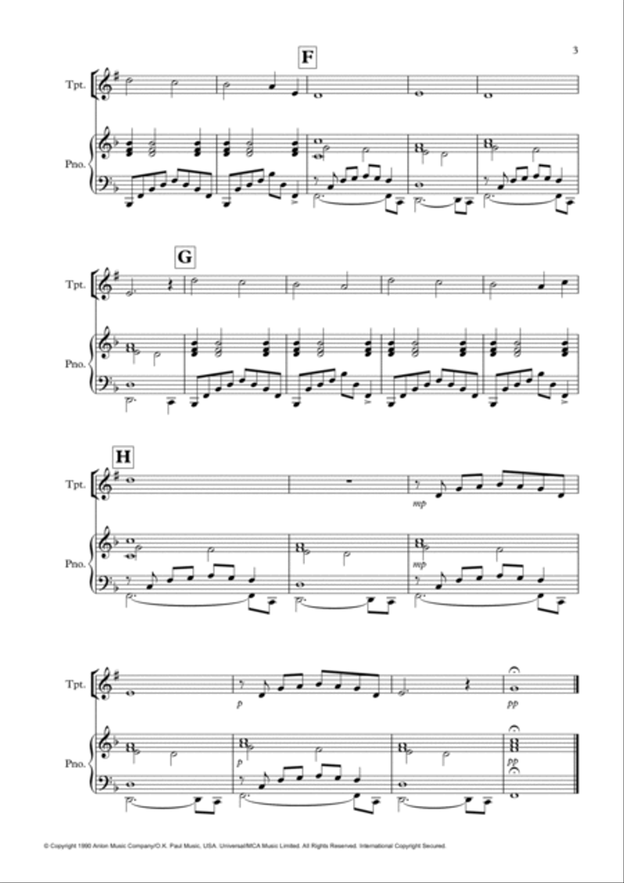 Twin Peaks Theme C Trumpet scores gallery preview page 3
