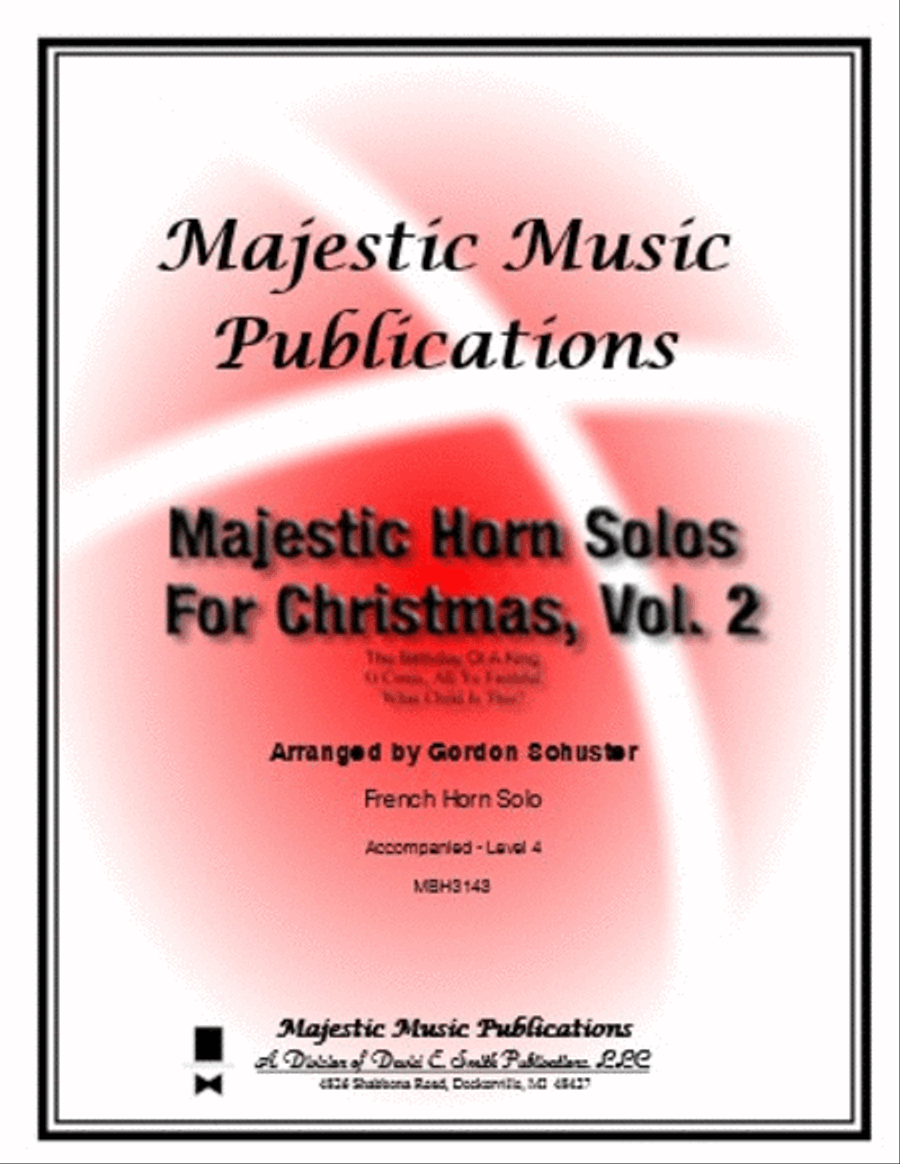 Majestic Horn Solos for Christmas, Vol. 2 Piano Accompaniment scores gallery preview page 1