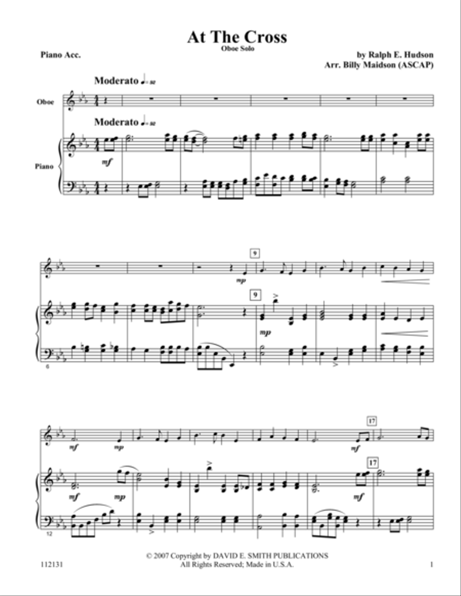 At The Cross Piano Accompaniment scores gallery preview page 1