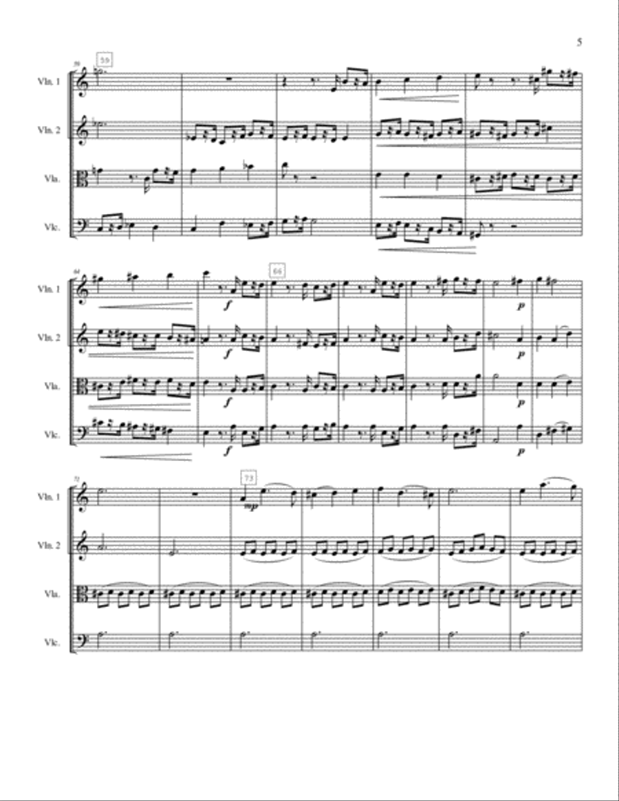 String Quartet No. I String Quartet scores gallery preview page 5