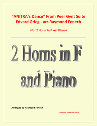 Anitra's Dance - From Peer Gynt - 2 Horns in F and Piano