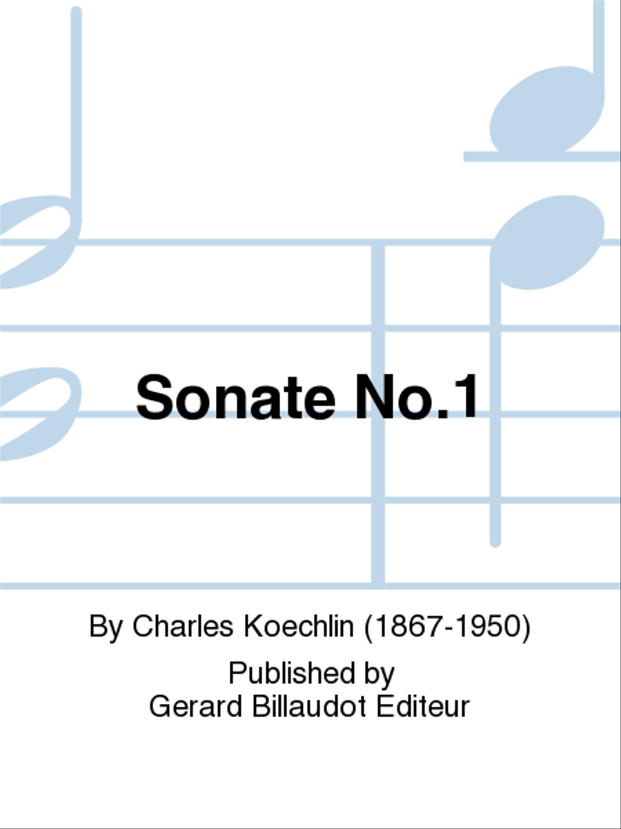 Sonate No. 1 A Clarinet scores gallery preview page 1