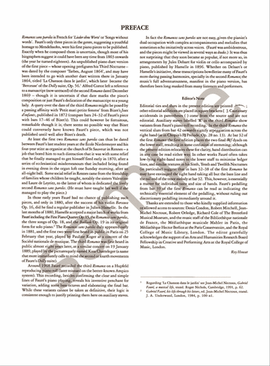 3 Romances sans paroles Op. 17 for Piano Piano scores gallery preview page 3
