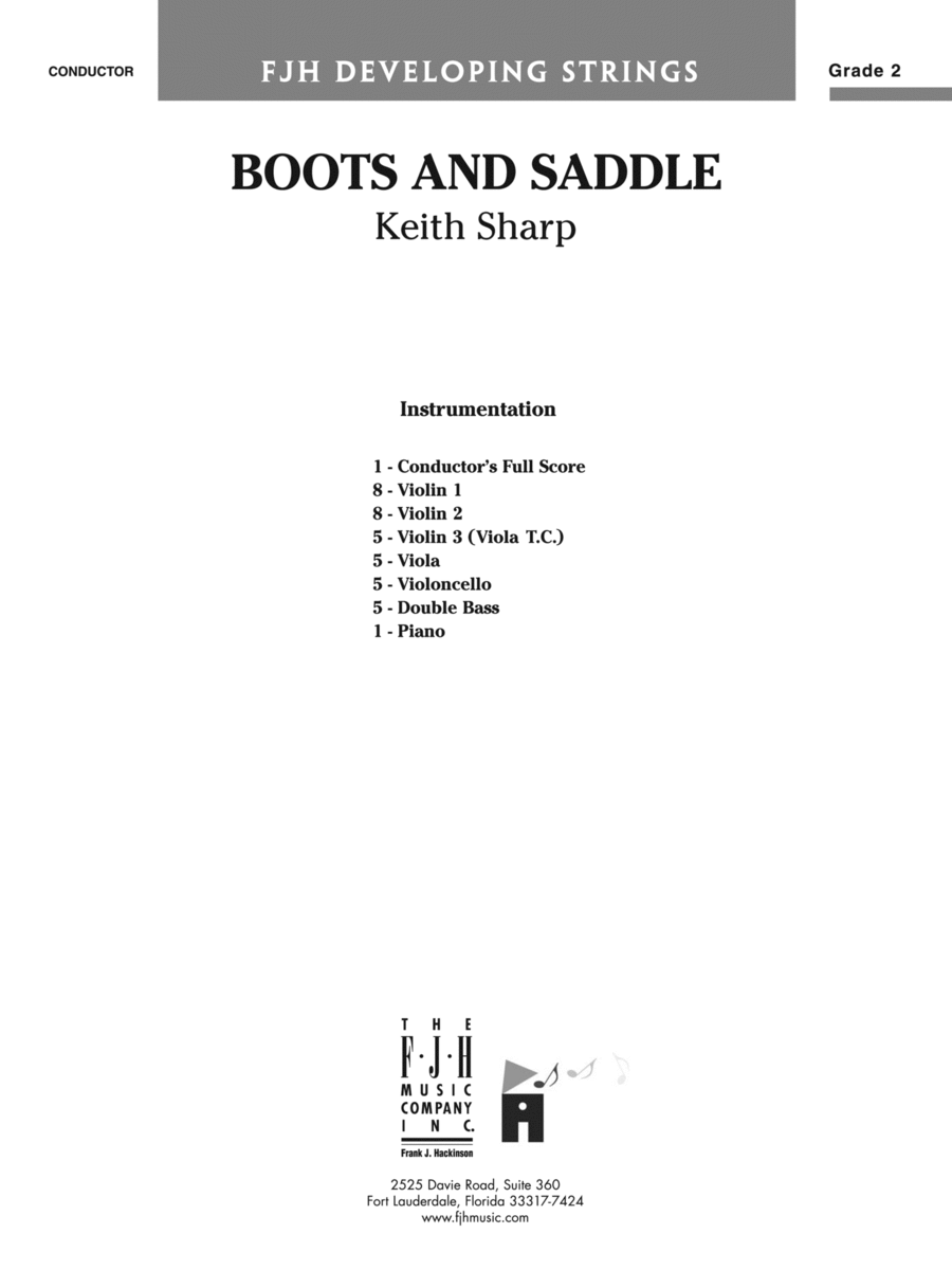 Boots and Saddle: Score String Orchestra scores gallery preview page 1