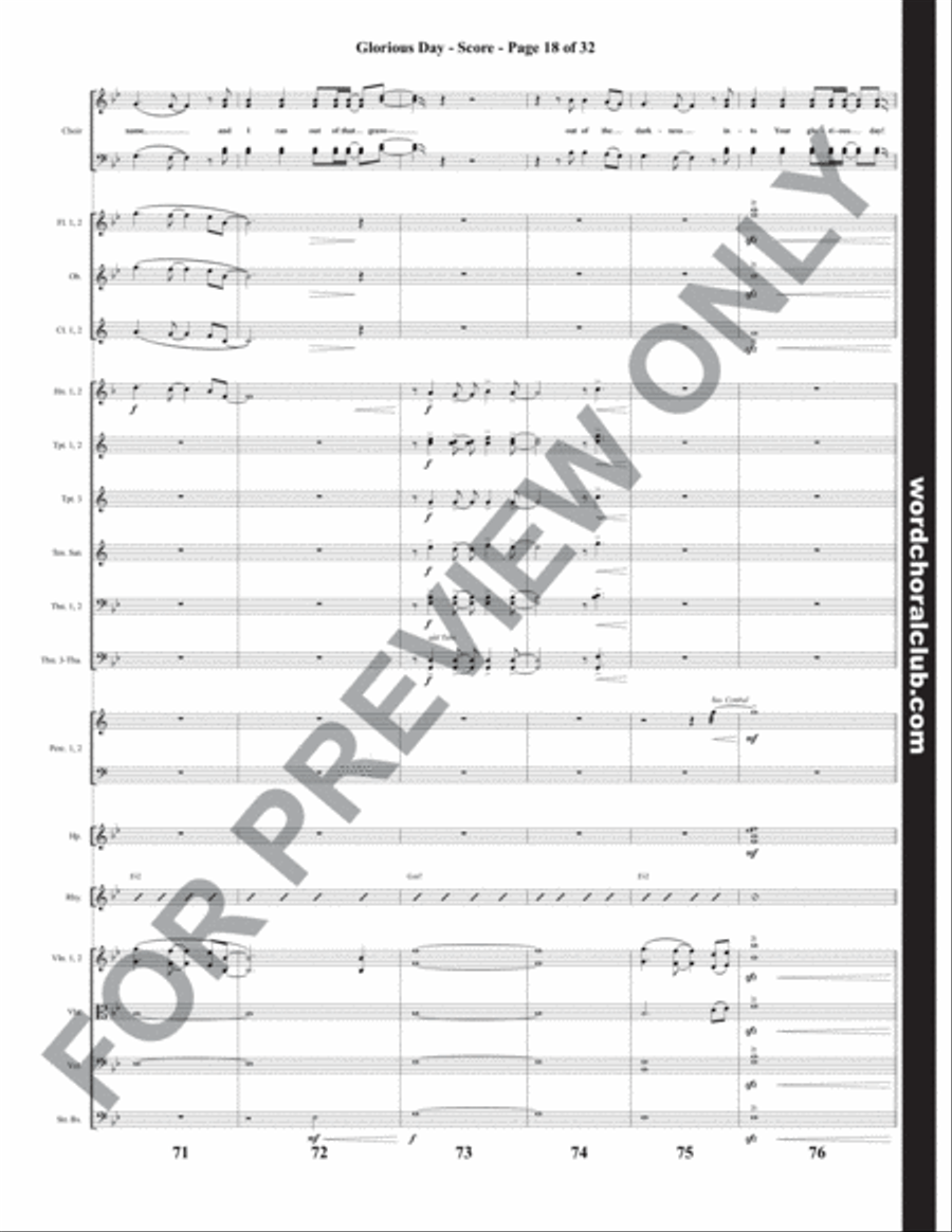 Glorious Day with Christ the Lord Is Risen Today - Orchestration Choir scores gallery preview page 19
