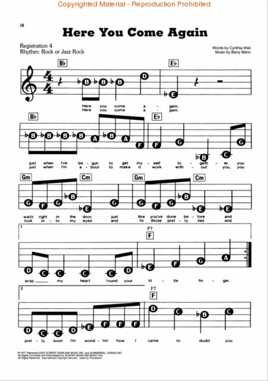 Dolly Parton Electronic Keyboard scores gallery preview page 4