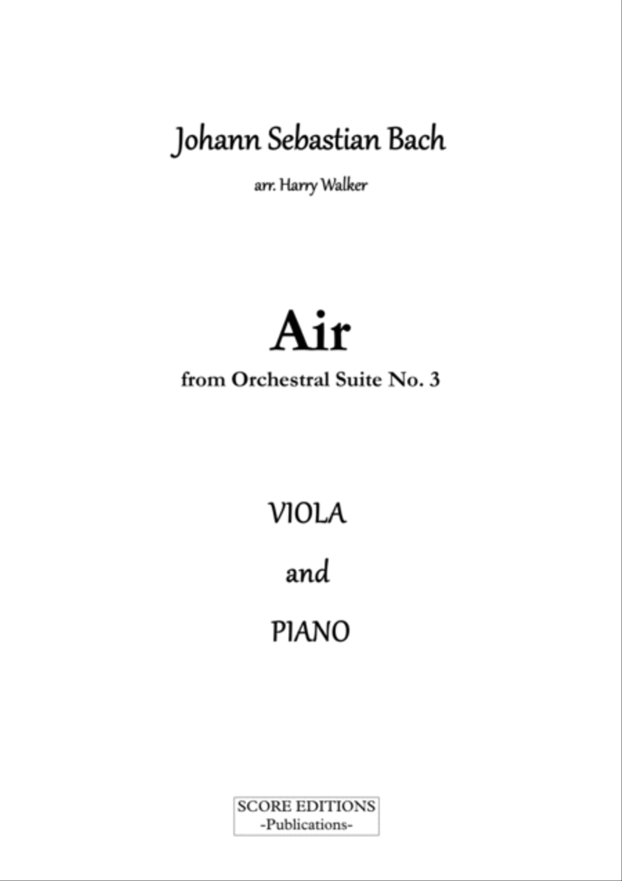 Bach Air from Suite No.3 (for Viola and Piano) image number null