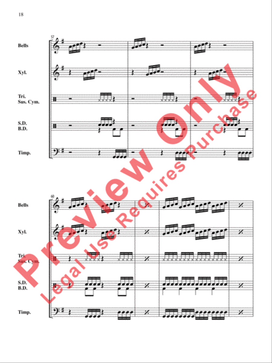 The Anthony J. Cirone Intermediate Percussion Ensemble Collection Percussion Ensemble scores gallery preview page 19