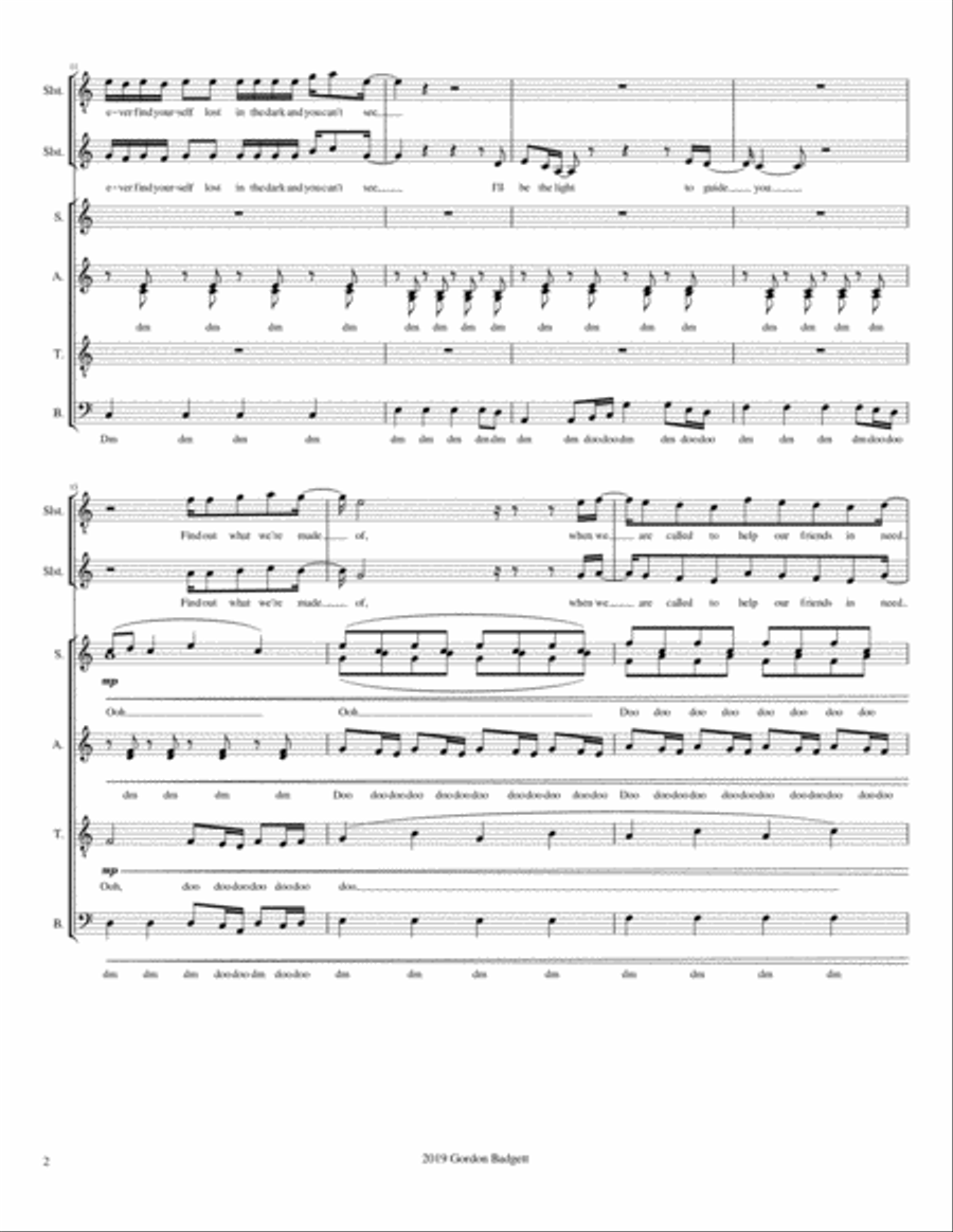 Count On Me A Cappella scores gallery preview page 2