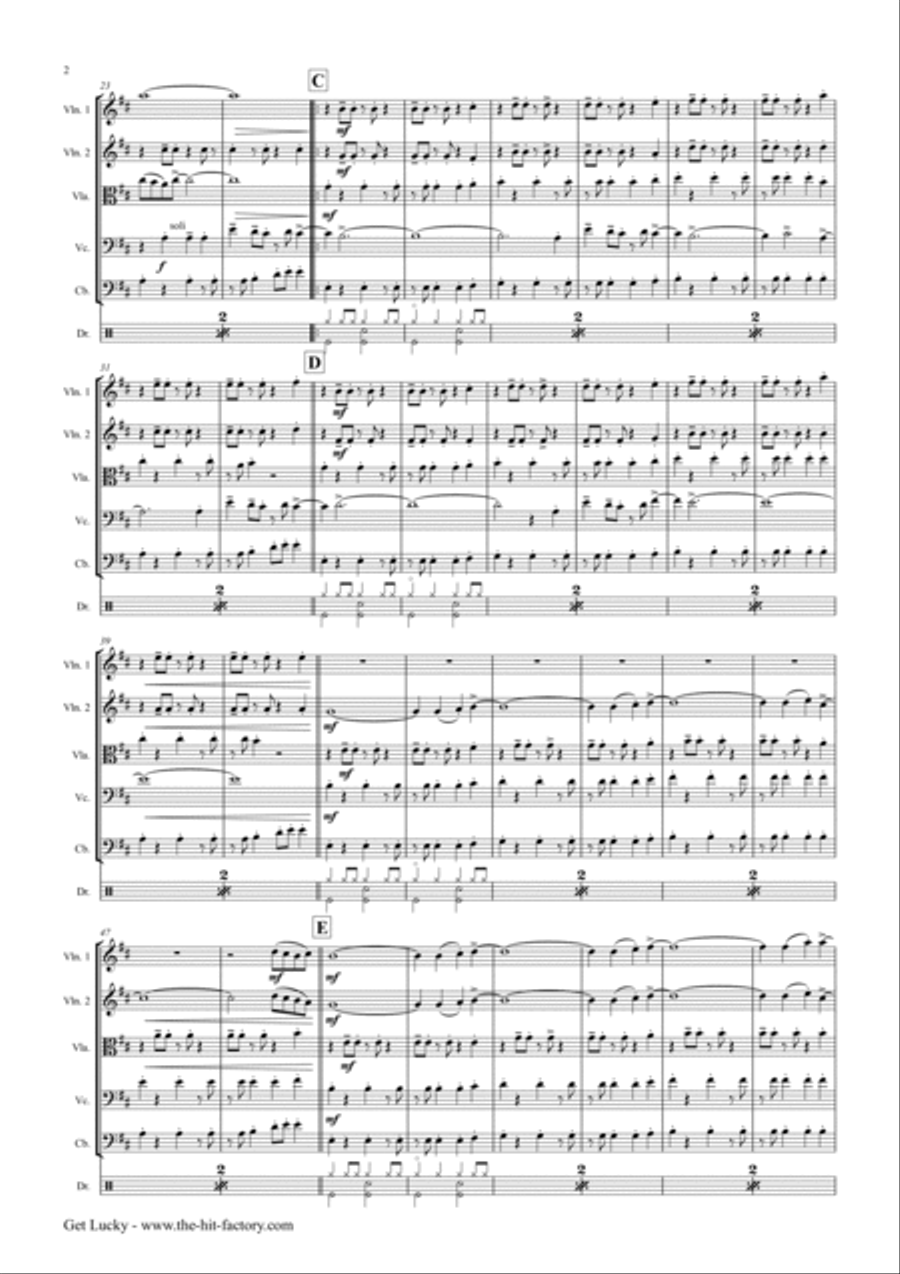 Get Lucky String Orchestra scores gallery preview page 2