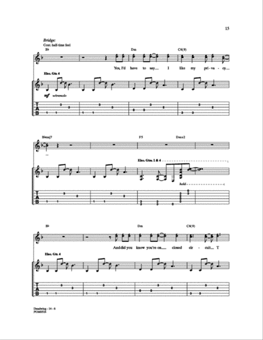 Deadwing Deadwing Electric Guitar scores gallery preview page 6