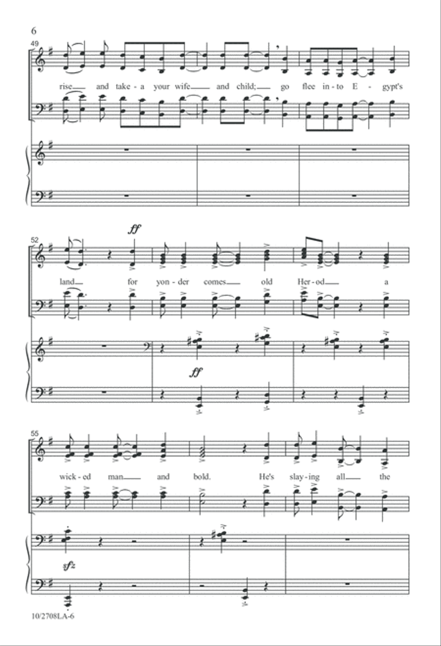 Sister Mary Had-a But One Child 4-Part scores gallery preview page 6