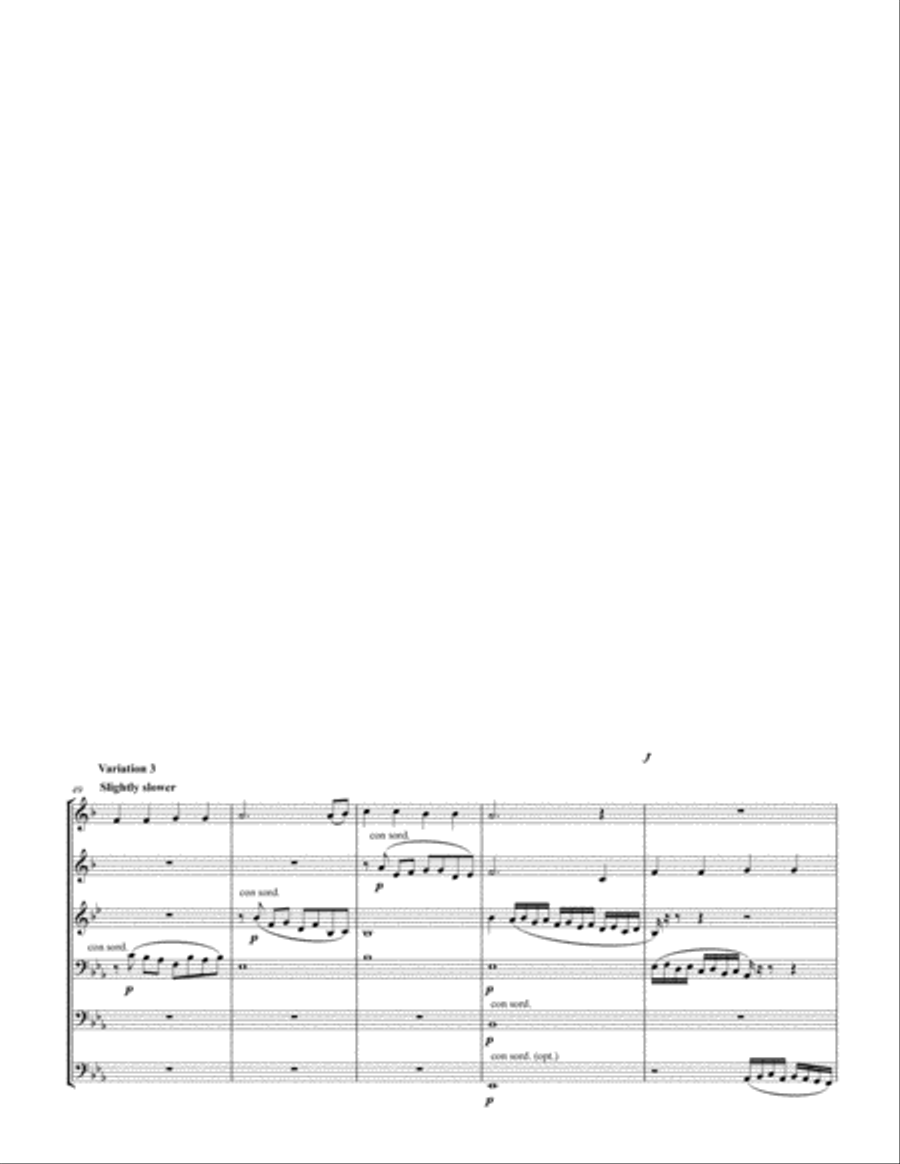 More Palatino, Four Variations for Brass Sextet Chamber Music scores gallery preview page 4