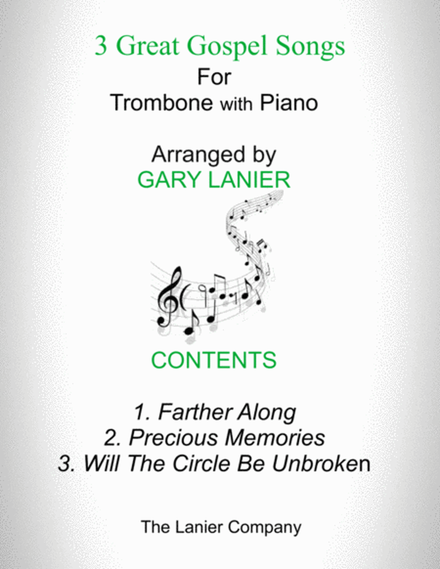 3 GREAT GOSPEL SONGS (for Trombone with Piano - Instrument Part included) image number null