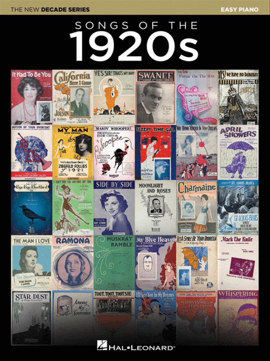 Songs of the 1920s Easy Piano scores gallery preview page 1