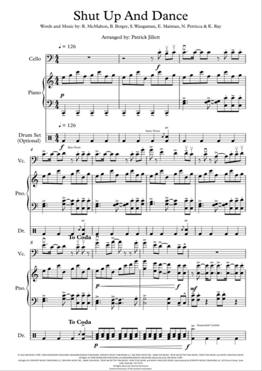 Shut Up And Dance Piano scores gallery preview page 3