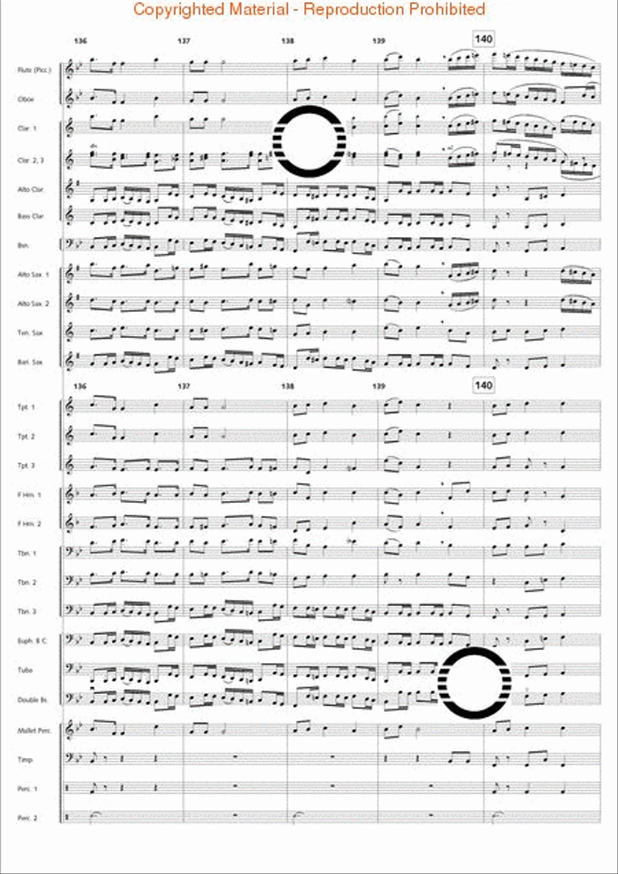 Academic Festival Overture Concert Band scores gallery preview page 29