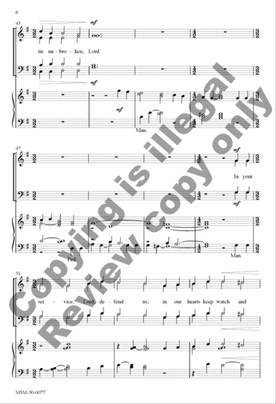 For the Bread Which You Have Broken 4-Part scores gallery preview page 6