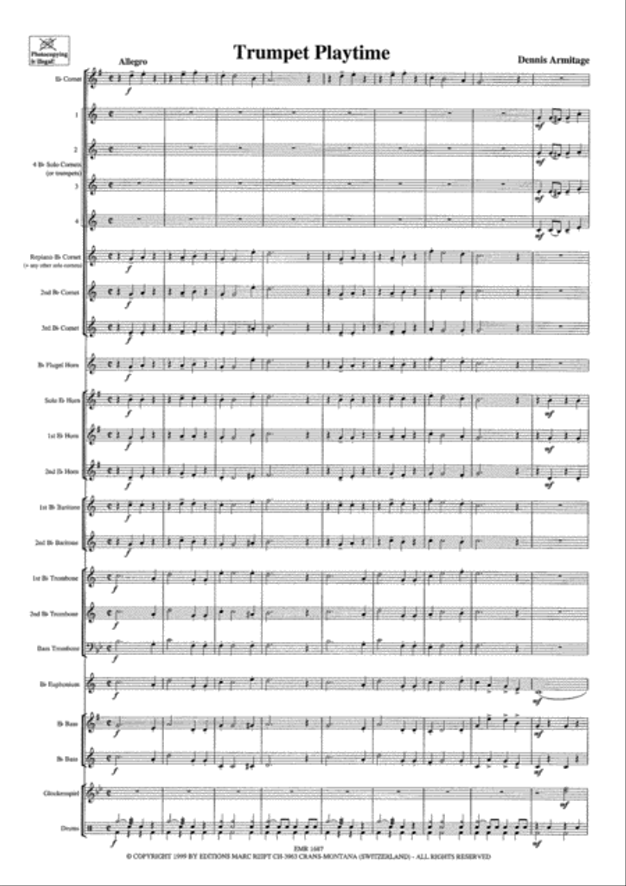 Trumpet Playtime Brass Band scores gallery preview page 4