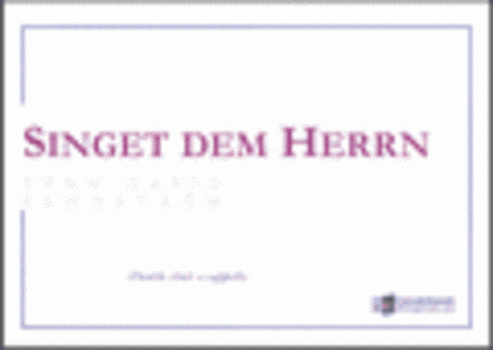 Singet dem Herrn