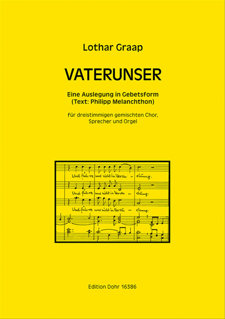 Vaterunser -Eine Auslegung in Gebetsform für dreistimmigen gemischten Chor, Sprecher und Orgel- 3-Part scores gallery preview page 1