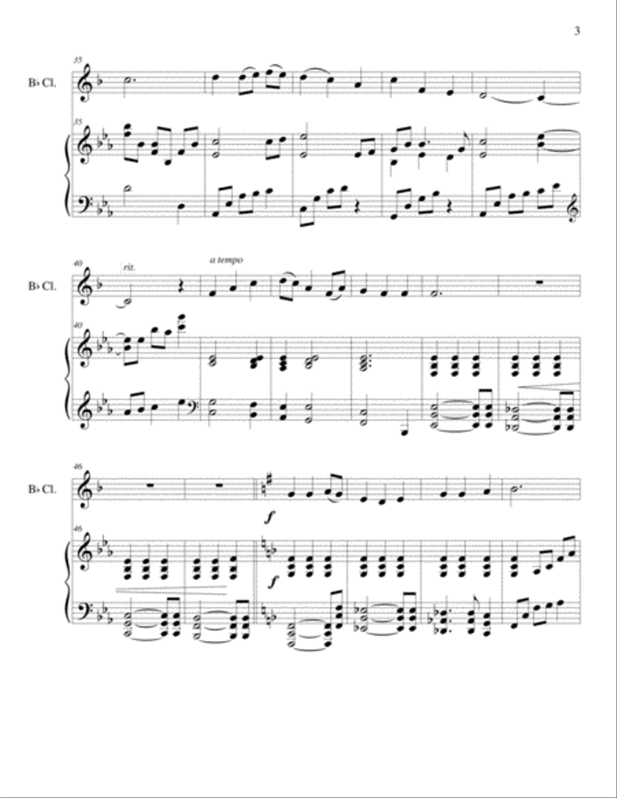 Be Thou My Vision (clarinet/piano), arr. Brenda Portman Be Thou My Vision (clarinet/piano), arr. Brenda Portman Clarinet Solo scores gallery preview page 3