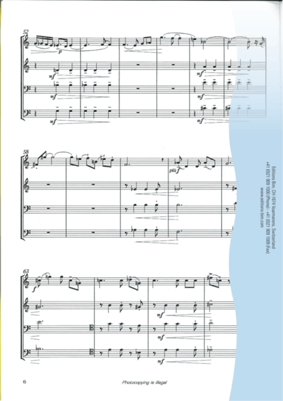 Quatuor No 1 Trombone scores gallery preview page 5