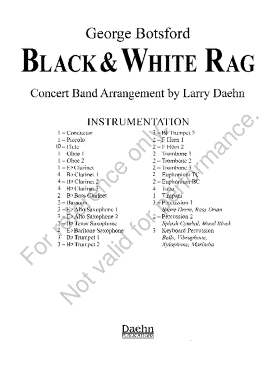 Black and White Rag image number null