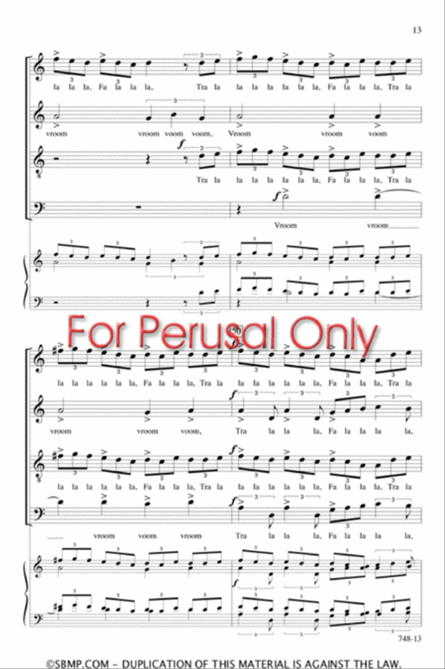 The Fiddler of Dooney - SATB Octavo 4-Part scores gallery preview page 12