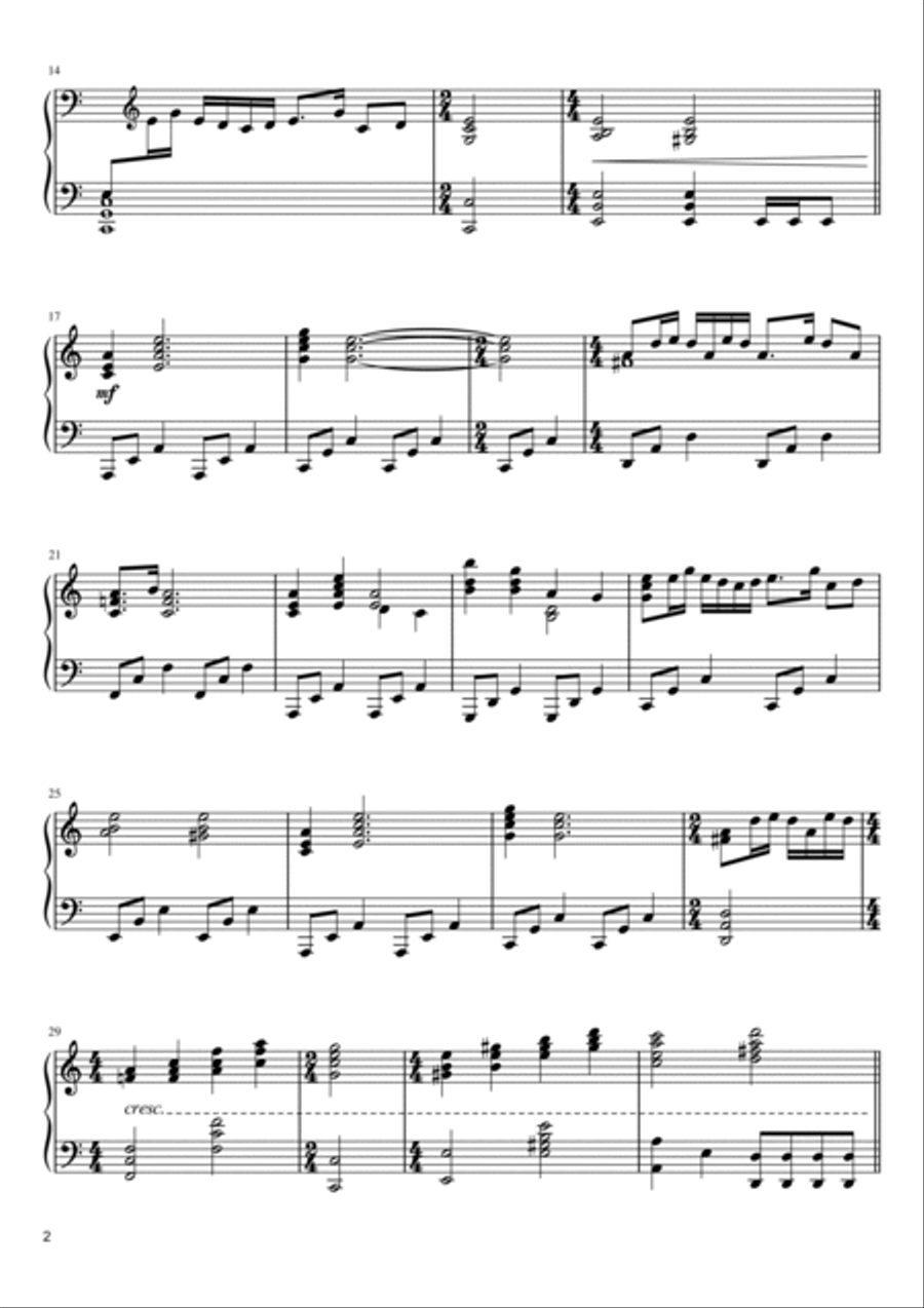 The Ecstasy Of Gold Piano Solo scores gallery preview page 2