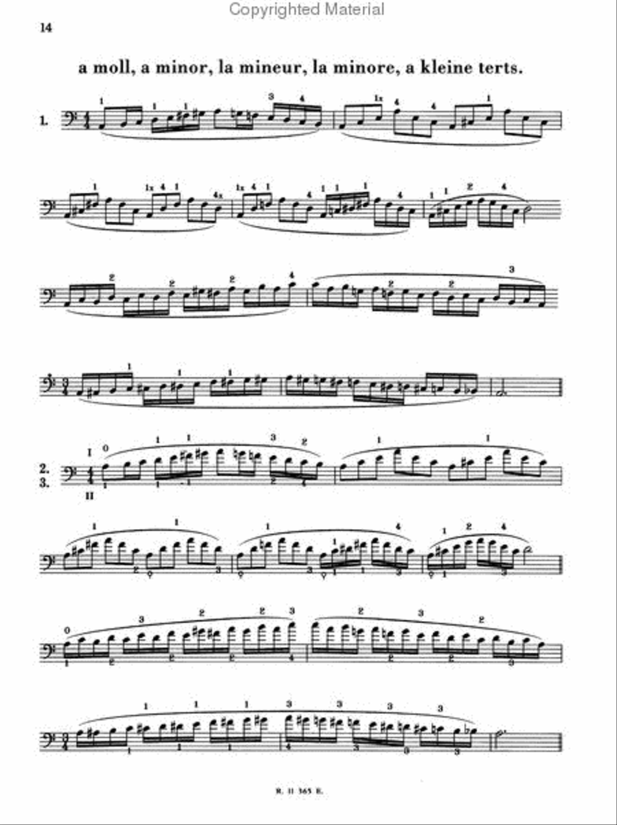 Scale System For Violoncello