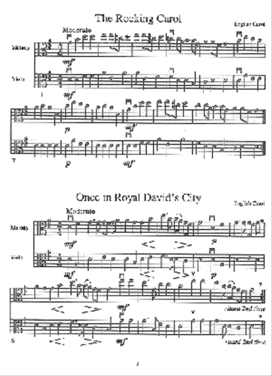 Christmas Solos for Beginning Viola Viola Solo scores gallery preview page 3